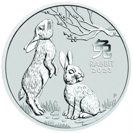 Lunární králík Austrálie 2023 - 1/2 Oz - investiční stříbrná mince (k dodání po 3.11.)