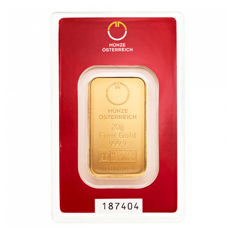 Münze Österreich 20g - Sztabka Złota