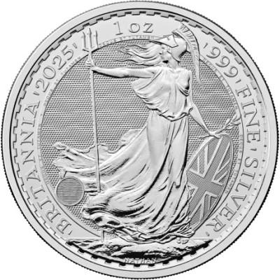 Britannia 2025 - Moneta d'argento da investimento da 1 Oz.