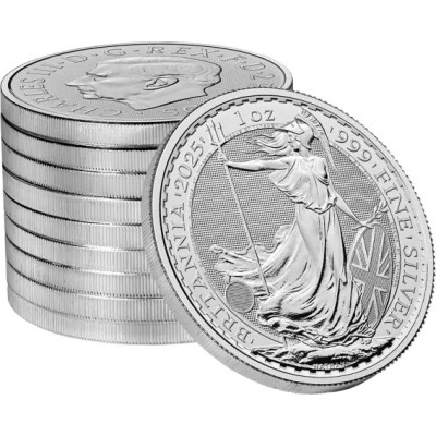 Britannia 2025 - Moneta d'argento da investimento da 1 Oz.