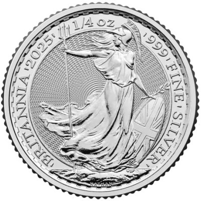 Britannia 2025 - 1/4 Oz - Moneda de Plata de Inversión
