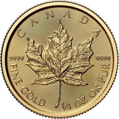 Hoja de arce (2025) - 1/4 Oz - moneda de oro de inversión