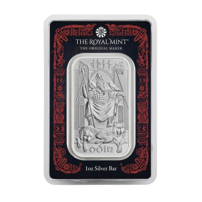 Dieux Nordiques - Odin - 1 Oz - Lingot d'argent d'investissement