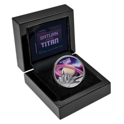 Saturn von Titan - 1 oz - Silber Sammlermünze