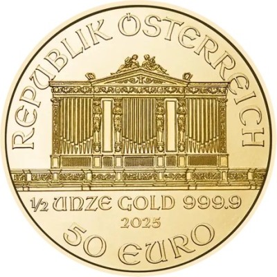 Wiener Philharmoniker (2025) - 1/2 Oz - moneta d'oro da investimento