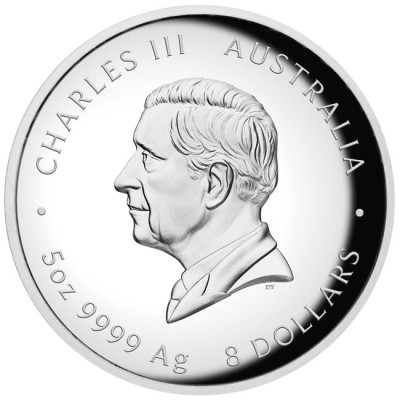 Serpiente Lunar - 5 Oz - Moneda de Plata de Coleccionista