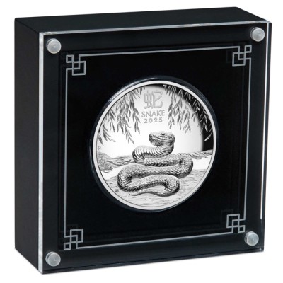 Serpiente Lunar - 5 Oz - Moneda de Plata de Coleccionista