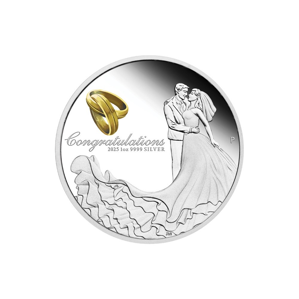 Hochzeit 2025 - 1 oz - Silber Geschenkmünze