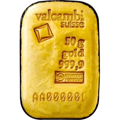Valcambi 50 g - Lingote de oro de inversión