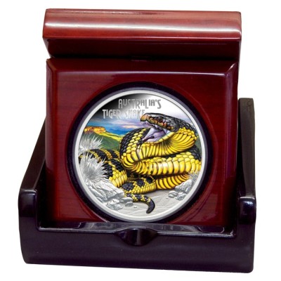 Serpiente Tigre Australiana - Moneda de Plata de 1 Oz de colección proof
