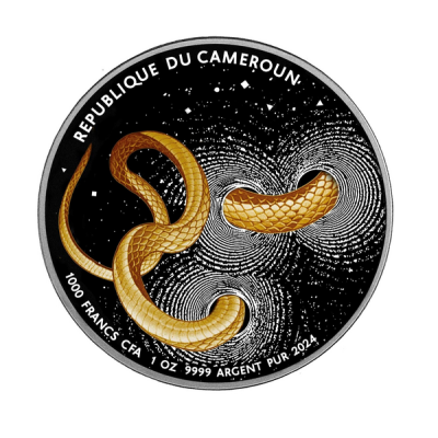 Serpent Herpeton - 1 Oz - Pièce de collection en argent qualité proof