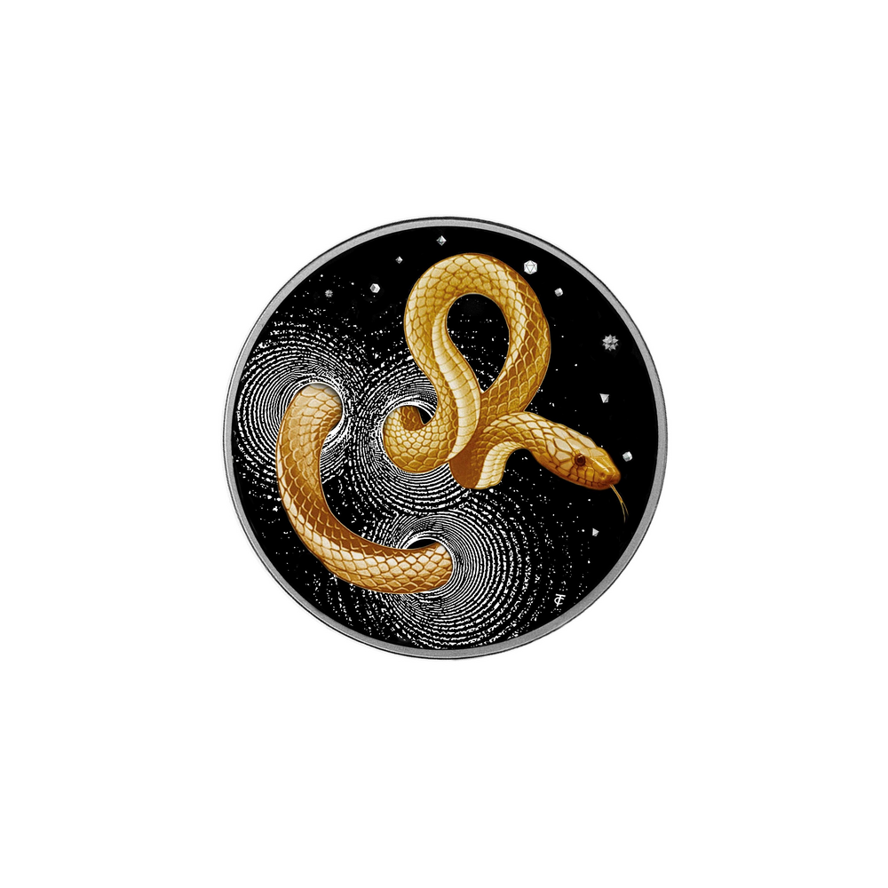 Serpente di Herpeton - Moneta da collezione d'argento da 1 Oz.