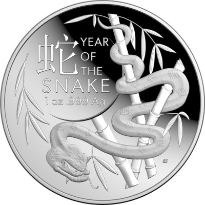 L'anno del serpente - Moneta d'argento da collezione da 1 Oz.