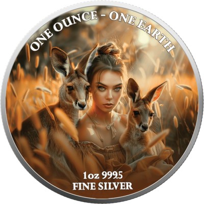 Tierra - 1 Oz - Australia - Moneda de Plata de Colección