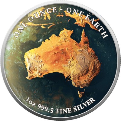 Tierra - 1 Oz - Australia - Moneda de Plata de Colección