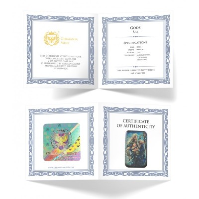 Germania Mint Dioses : Ull - 2 Oz - Lingote de plata de colección