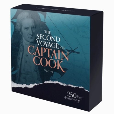 Capitano Cook - Secondo viaggio - 1 Oz - moneta d'argento proof da collezione