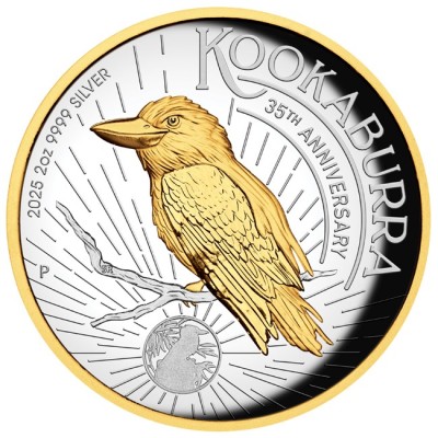 Kookaburra - Moneta da collezione d'argento da 2 once (consegna 25.6.2025)