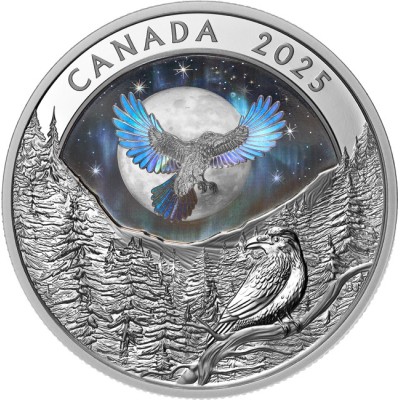 Moon Sky : Corbeau- 1 Oz - Pièce de collection en argent