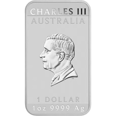 Drago rettangolare (2025) - Moneta da investimento d'argento da 1 Oz.