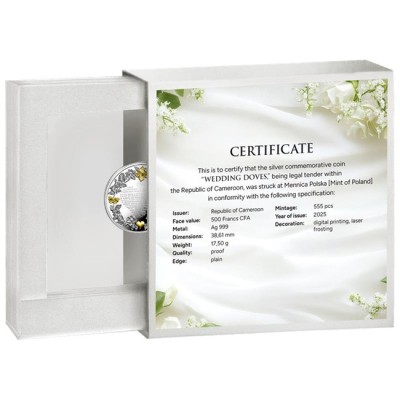 Hochzeitstaube - 17,5g - Silber Sammlermünze
