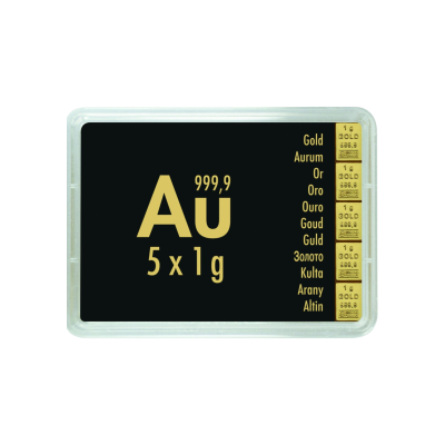 Gold Combibarren 5x1 g - Lingotin d'or d'investissement
