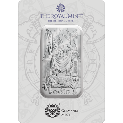 Divinità norrene - Odino - 1 Oz - lingotto d'argento da investimento