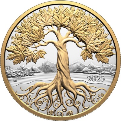 Acero - albero della Vita - Moneta da collezione da 5 Oz - Prova d'Argento