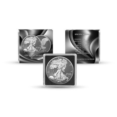 American Eagle, Anillo de Plata - 1 Oz - Moneda de Plata de Colección