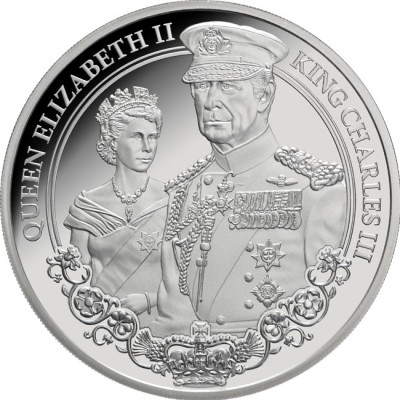 King Charles III. & Queen Elizabeth II. - 1 Oz - Silver Proof Collector Coin (delivery 20.7.2025)