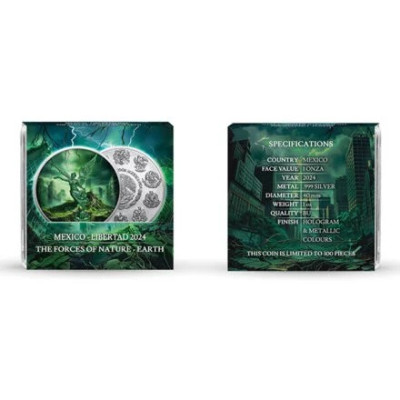 Messico Libertad - Forze della Natura - Terra - Moneta da collezione d'argento da 1 Oz.