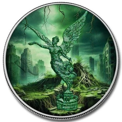 México Libertad - Fuerzas de la Naturaleza - Tierra - 1 Oz - Moneda de Plata de Colección