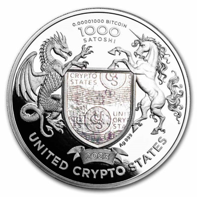 Liberty United Crypto States (2023) - 1 Oz Silver Proof Collector Coin