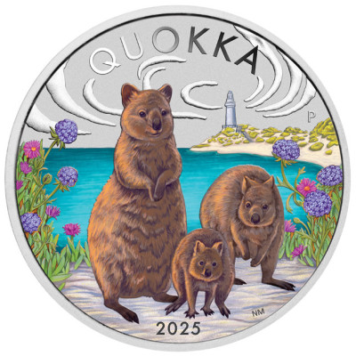 Quokka australiano (2025) - Moneta da collezione d'argento da 1 Oz.