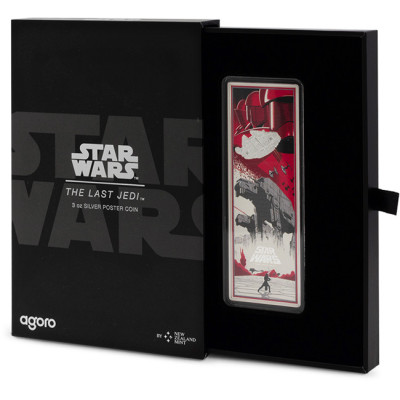 Star Wars: Los últimos Jedi (2025) - 3 Oz - Moneda de Plata de Coleccionista