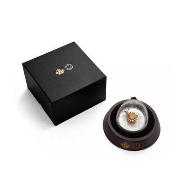 Chardonneret et fleur – 5 onces – pièce de collection en argent