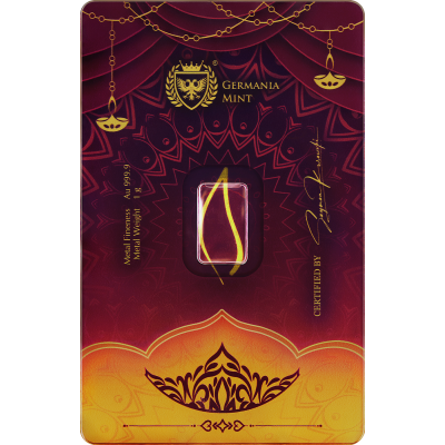 Germania Mint Diwali - 1g - lingot d'or d'investissement  (succion 5.9.)