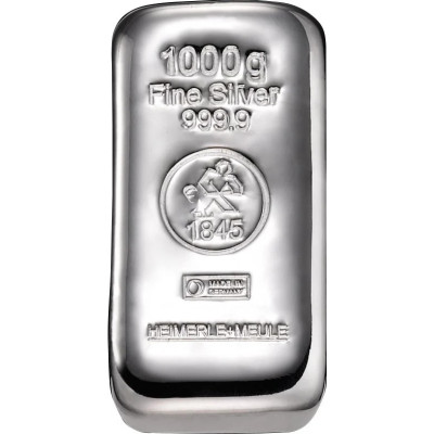 Heimerle + Meule - 1 KG - lingot d'argent d'investissement