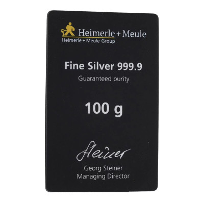 Heimerle + Meule - 100g - Silbermünzbarren