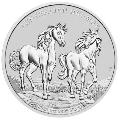 Brumby australiano (2025) - Moneta da investimento d'argento da 1 Oz (consegna 10.9.2025)