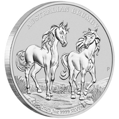 Brumby australiano (2025) - Moneta da investimento d'argento da 1 Oz (consegna 10.9.2025)