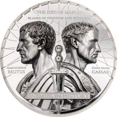 Brutus vs. Caesar (2025) - 2 Oz - Silver Proof Collector Coin (entrega 5.10.2025)