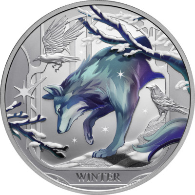 Lobo de Invierno (2025) - 1 Oz - Moneda de Plata de Colección