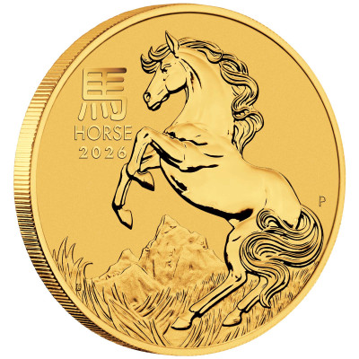 Lunar Horse (2026) - 1/4 oz - Goldanlagemünze