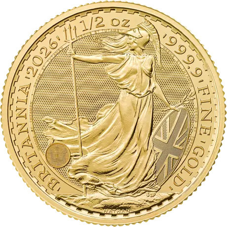 Złota moneta Britannia (2026) - 1/2 uncji