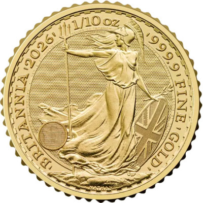 Britannia (2026) - 1/10 Oz - moneta d'oro da investimento