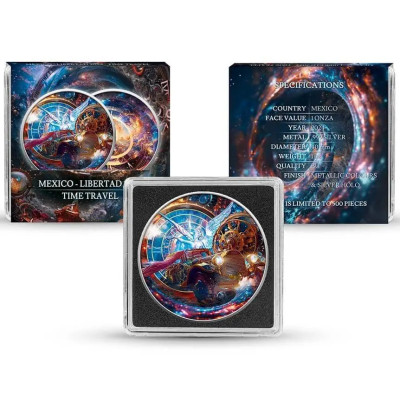 Mexique Libertad (2024) - Voyage dans le temps - Pièce de collection en argent