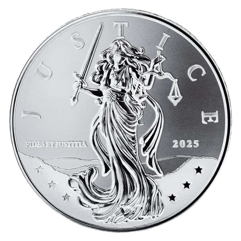 Lady Justice (2025) - 1 Oz - pièce d'investissement en argent