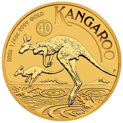 Kangourou australien (2026) - 1/4 Oz - pièce d'investissement en or