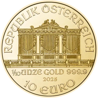 Wiedeński Filharmonik (2026) - 1/10 Oz - złota moneta inwestycyjna